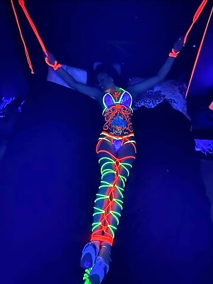 Neon blacklight bondage