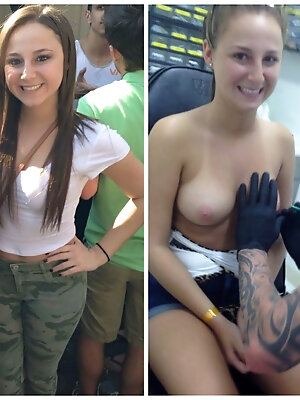 College chick getting her nipple pierced...
