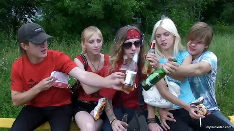 Russian teen girls hot sex party