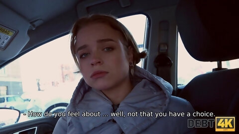 Hot petite blonde pays off her debts with...